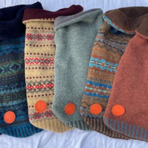 100% Wool Knit – Limited Edition Jumpers, Multi Fairisle and Plain With Borg Contrasting lining    (X LARGE)